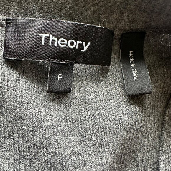 Theory Long Sleeve V Neck Button Up Sweater Womens Size P US XS Wool Cardigan - Picture 5 of 7